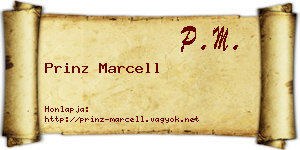 Prinz Marcell névjegykártya